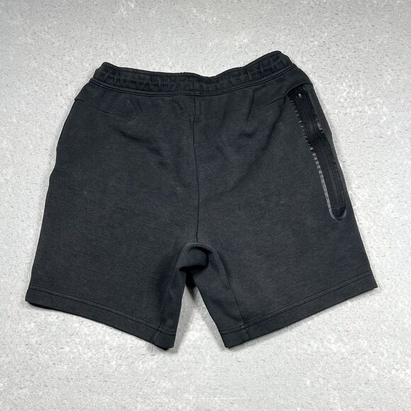 Nike Sportswear Tech Fleece Sweat Shorts Mens Medium Black Pockets Drawstring - Picture 8 of 13